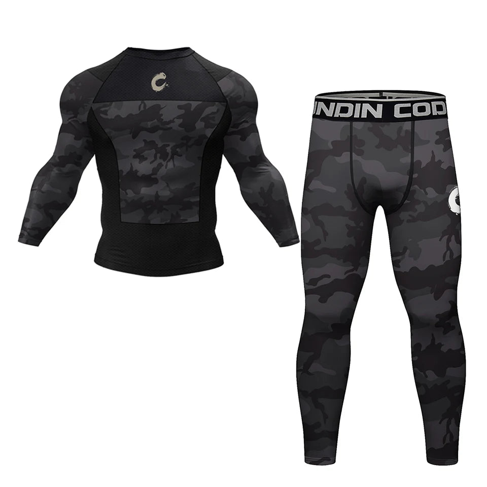 Apex Ritual – Black No Gi BJJ Jiu Jitsu T-Shirt & MMA Shorts Set – Rashguard & Compression Wear