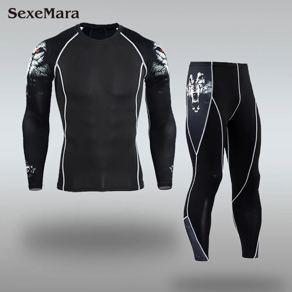 Apex Ritual – Men's Thermal Underwear Sets Compression Sport Suit – Quick Drying Long Johns