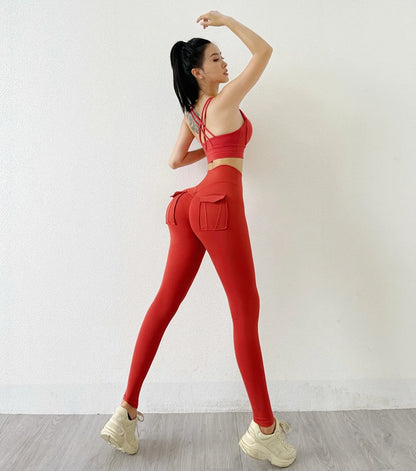 Apex Ritual – Women's High-Waist Nylon Leggings – Pocket Compression Training Tights