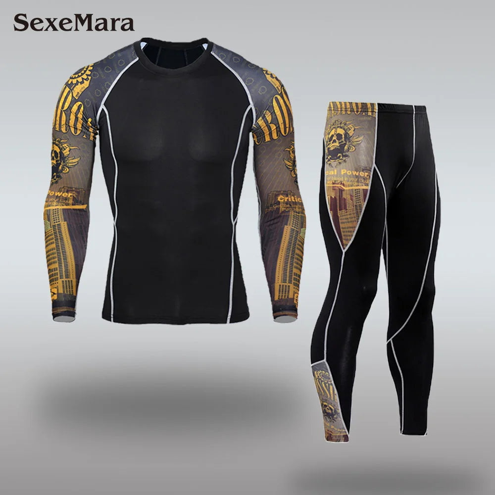 Apex Ritual – Men's Thermal Underwear Sets Compression Sport Suit – Quick Drying Long Johns