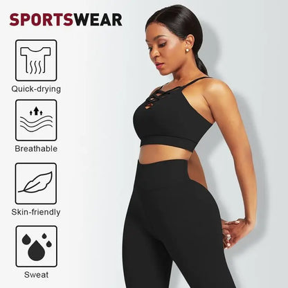 Apex Ritual – Women's 3-Piece Activewear Set – Hoodie, Bra & Leggings