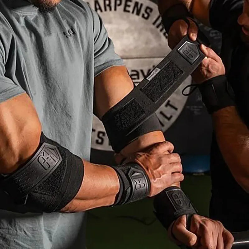 Apex Ritual – Elbow Wraps Fitness Straps – Gym Weightlifting Crossfit Deadlift Brace Bands (1 Pair)