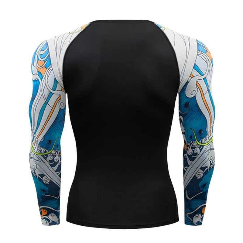 Apex Ritual – MMA Long Sleeve Rashguard – BJJ Muay Thai Compression Shirt Gym Boxing Jersey