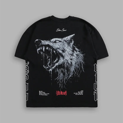 Apex Ritual – EINHERJAR Side By Side Oversized Tee – Y2K Gothic Hip Hop Couple T-Shirt