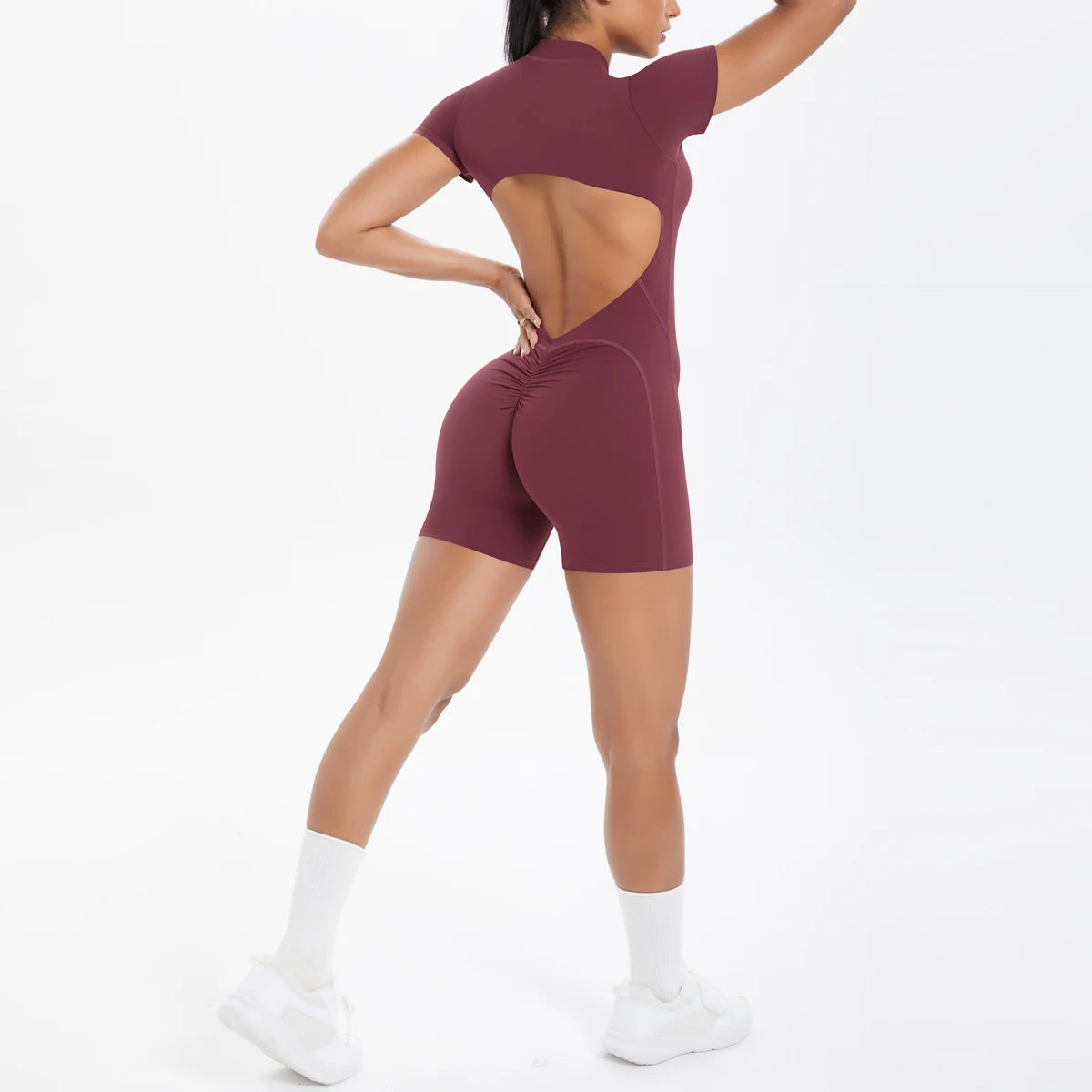 Apex Ritual – Women's One-Piece Training Jumpsuit – Zip-Front Workout Bodysuit