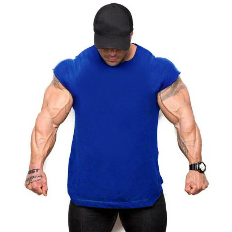 Apex Ritual – Men's Cotton Stringer Tank Top – Sleeveless Bodybuilding Gym Vest