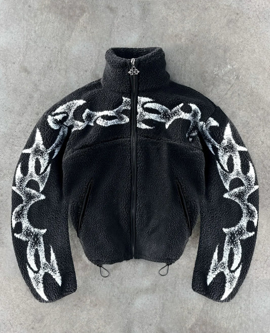 Apex Ritual – Street Cool Original Graphic Printed Jacket – Upright Collar Zipper Retro Hip Hop