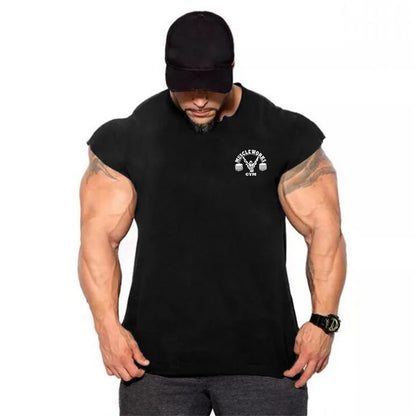 Apex Ritual – Men's Cotton Stringer Tank Top – Sleeveless Bodybuilding Gym Vest