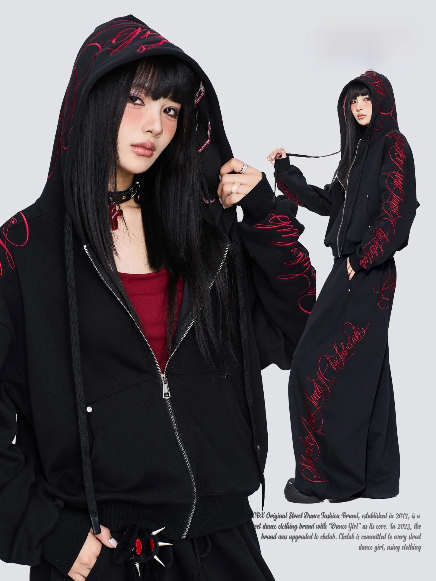 Apex Ritual – Gothic Thorn Body Set – Heavy Duty Hoodie & Sport Pants Women