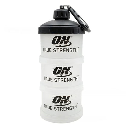 Apex Ritual – 3-Layer Portable Protein Powder Box – Fitness Supplement Funnel Container