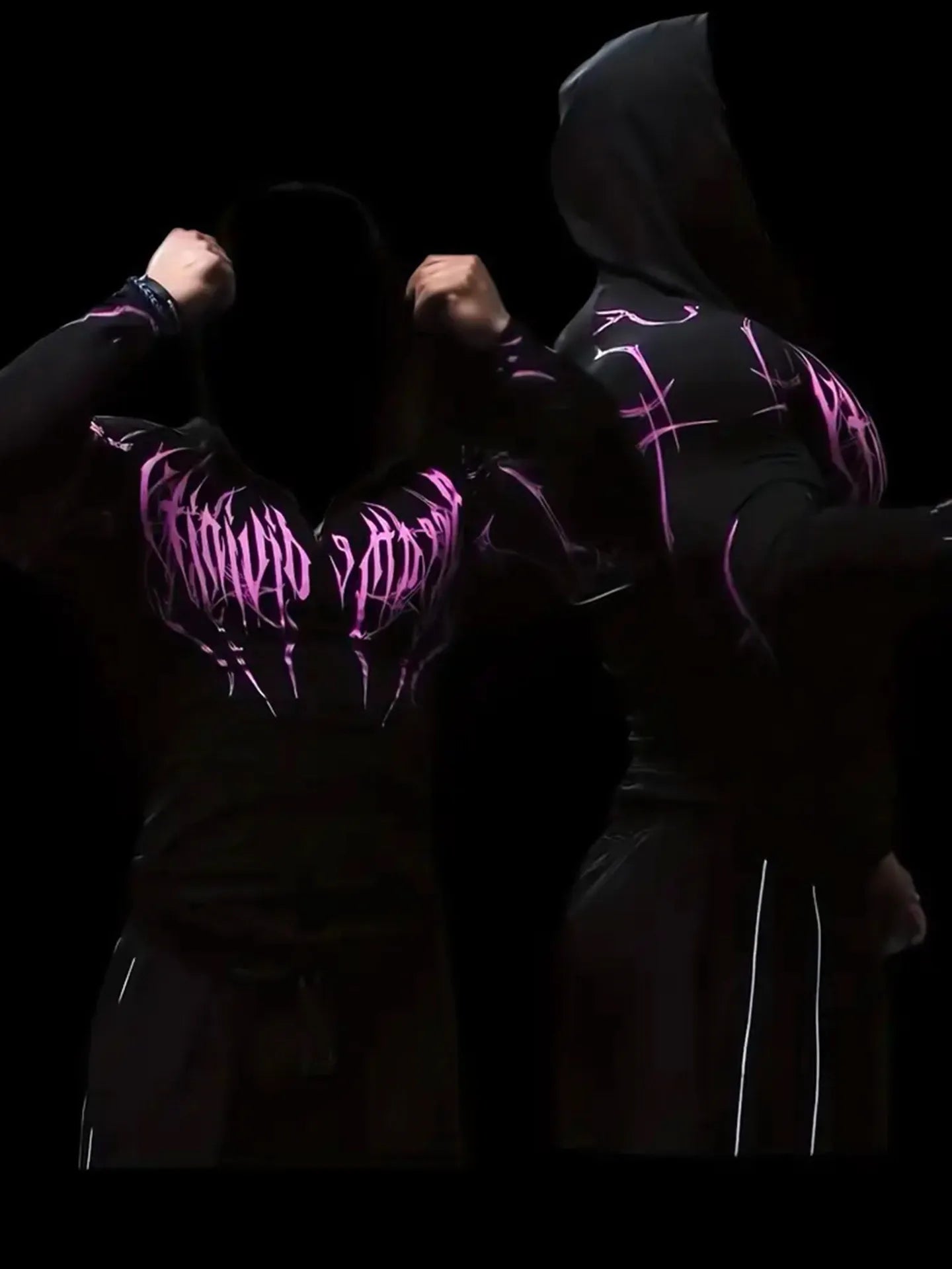Apex Ritual – Men's Black Hooded Sports Compression Long Sleeve – Subcultural Streetwear Training Top