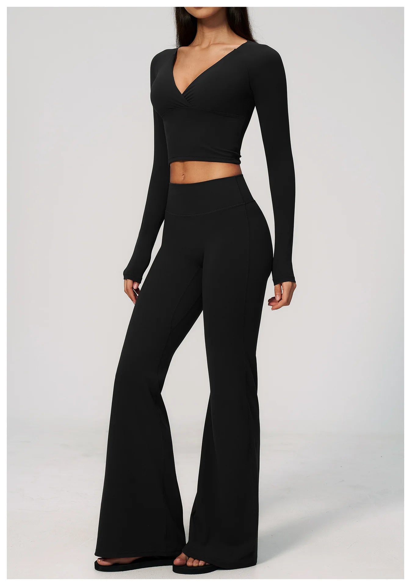 Apex Ritual – Yoga Set 2PCS Women – Gym Legging Fitness Bra Crop Top Long Sleeve Sports Suits