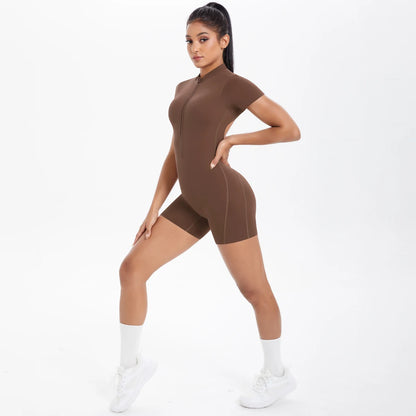 Apex Ritual – Women's One-Piece Training Jumpsuit – Zip-Front Workout Bodysuit