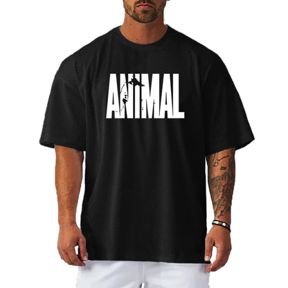 Apex Ritual – Men's Oversized Mesh Gym T-Shirt – Quick-Dry Training & Running Tee