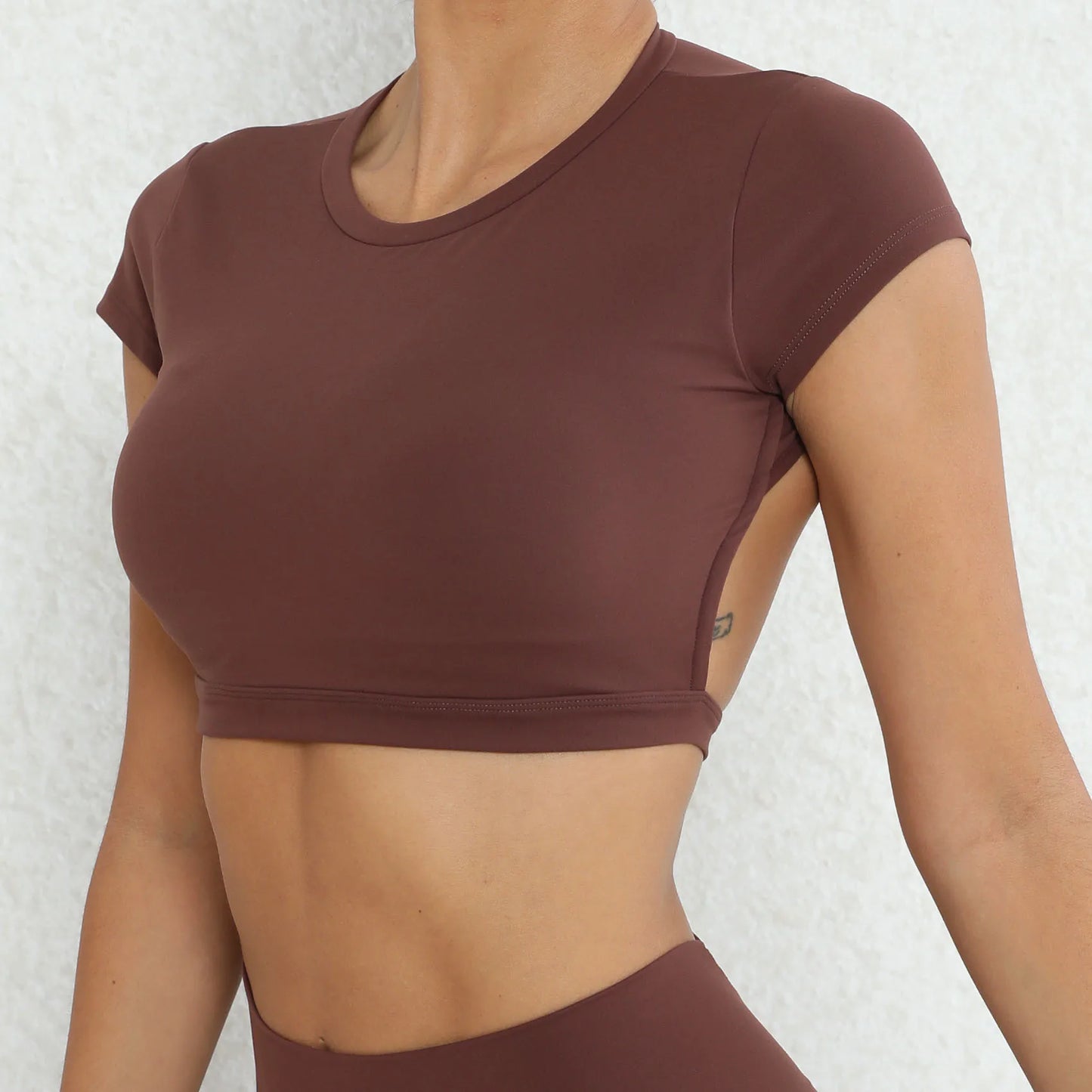 Apex Ritual – Sexy Padded Sports Shirts Breathable Workout Tops – Backless Yoga Crop Tops Women Gym Top