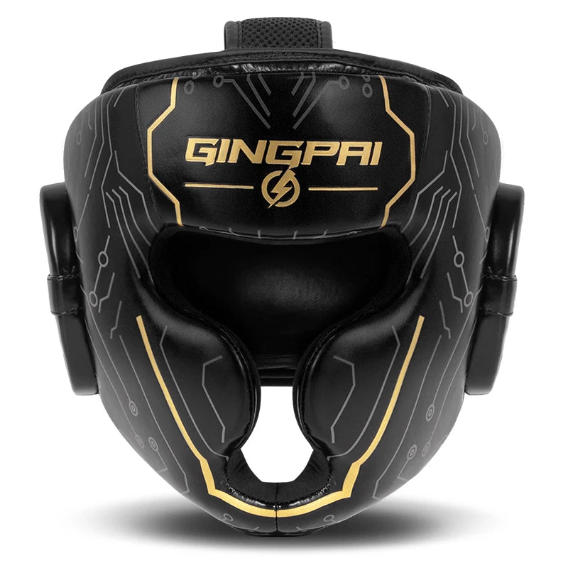 Apex Ritual – Full-Coverage MMA Boxing Helmet – Leather Head Guard for Muay Thai & Kickboxing