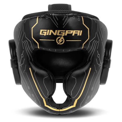 Apex Ritual – Full-Coverage MMA Boxing Helmet – Leather Head Guard for Muay Thai & Kickboxing