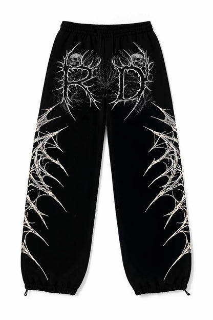 Apex Ritual Y2K Streetwear Joggers – Loose-Fit Wide-Leg Training Pants