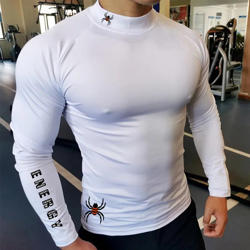 Apex Ritual – Men's Long Sleeve Compression Running T-Shirt – Quick-Dry Bodybuilding Fitness Top