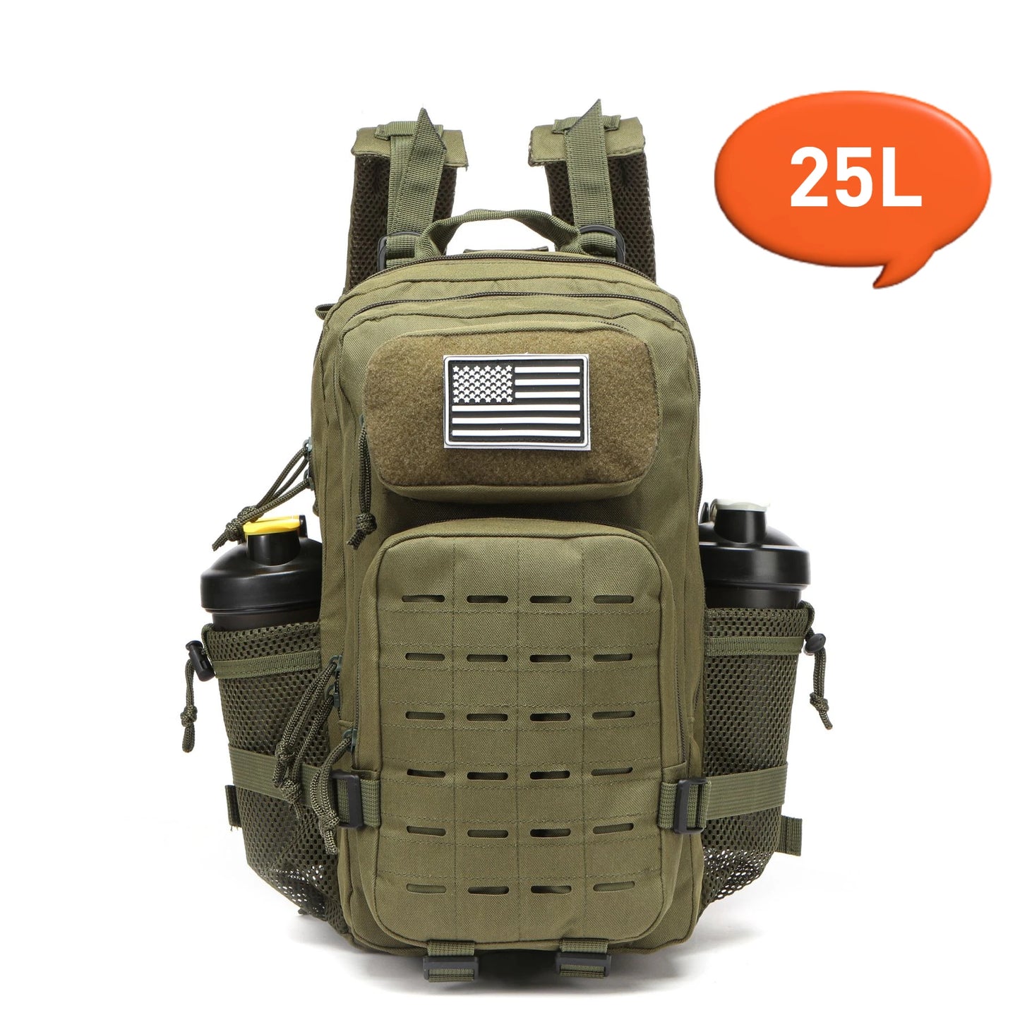 Apex Ritual – Tactical Molle Hunting Backpack 25L/50L – EDC Gym & Outdoor Hiking Rucksack with Bottle Holders