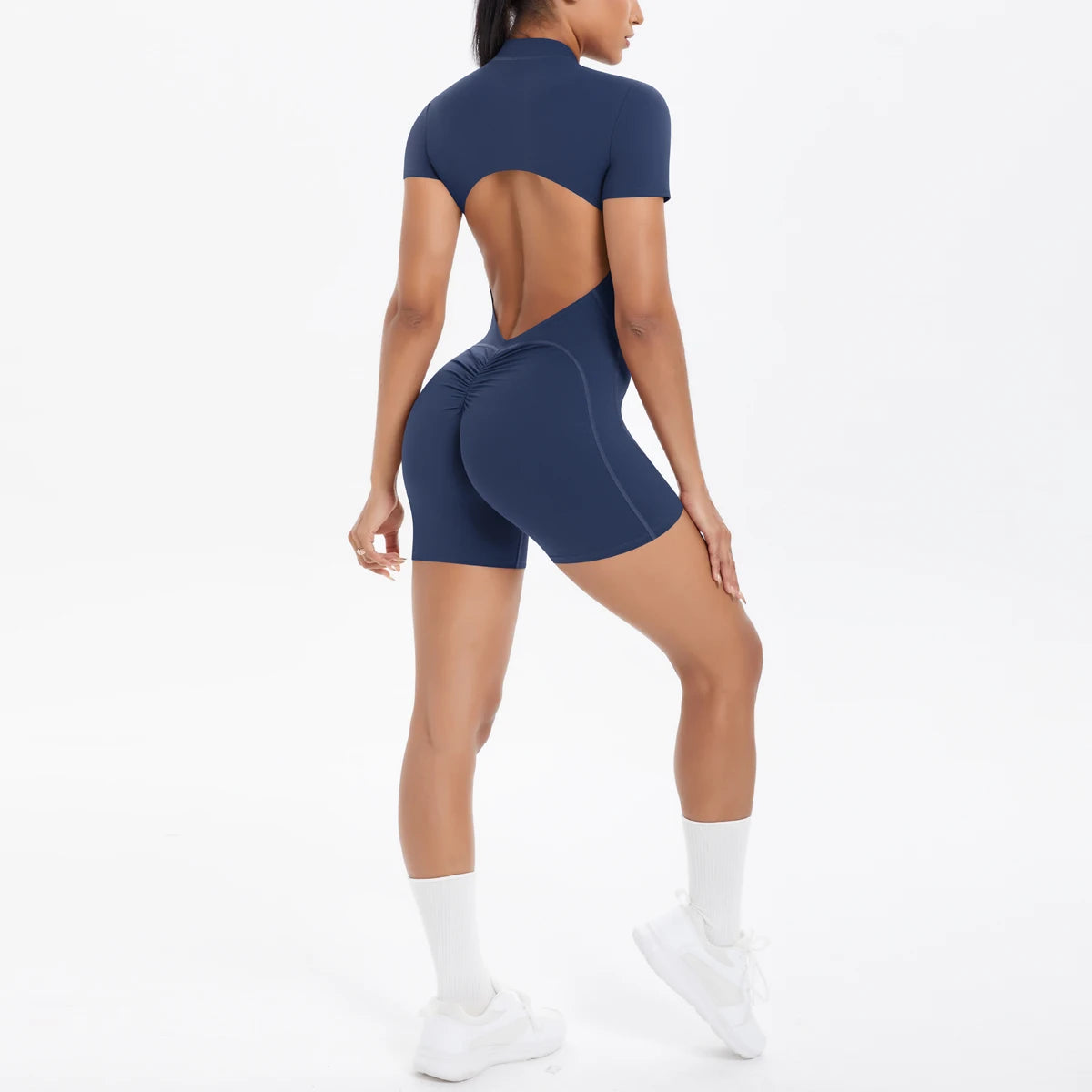 Apex Ritual – Women's One-Piece Training Jumpsuit – Zip-Front Workout Bodysuit