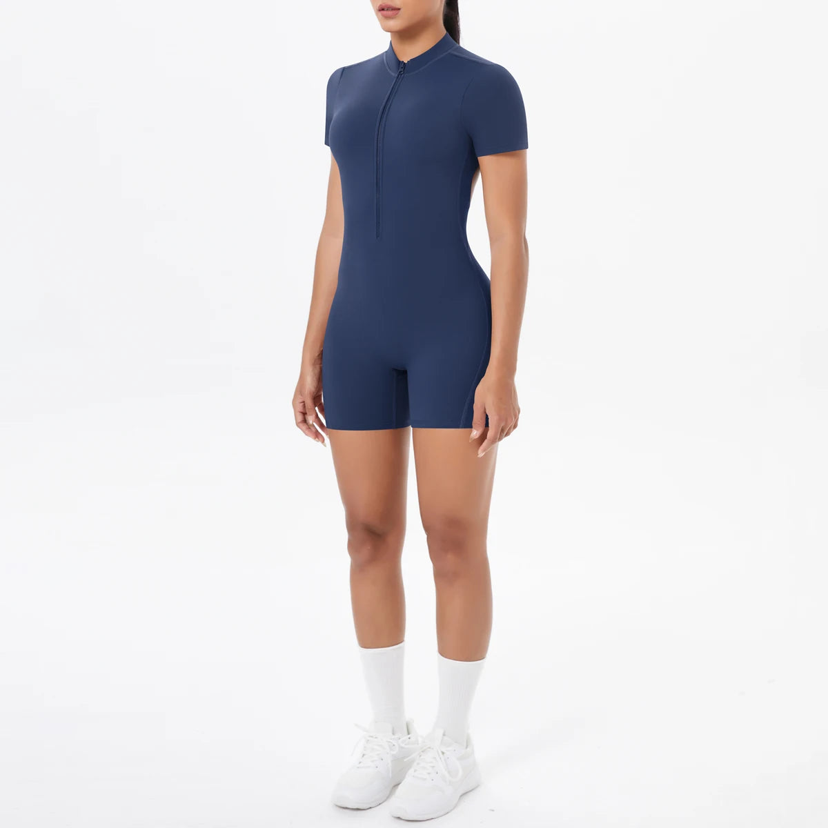 Apex Ritual – Women's One-Piece Training Jumpsuit – Zip-Front Workout Bodysuit