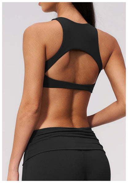 Apex Ritual – Hollow Back Sports Bra Women – Push Up Quick-Dry Fitness Yoga Underwear
