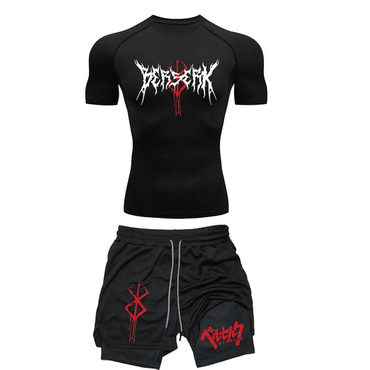 Apex Ritual Men's Compression Training Set – Breathable Top & Shorts