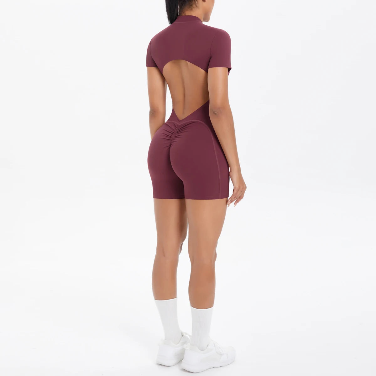 Apex Ritual – Women's One-Piece Training Jumpsuit – Zip-Front Workout Bodysuit