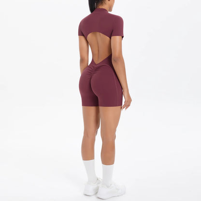 Apex Ritual – Women's One-Piece Training Jumpsuit – Zip-Front Workout Bodysuit