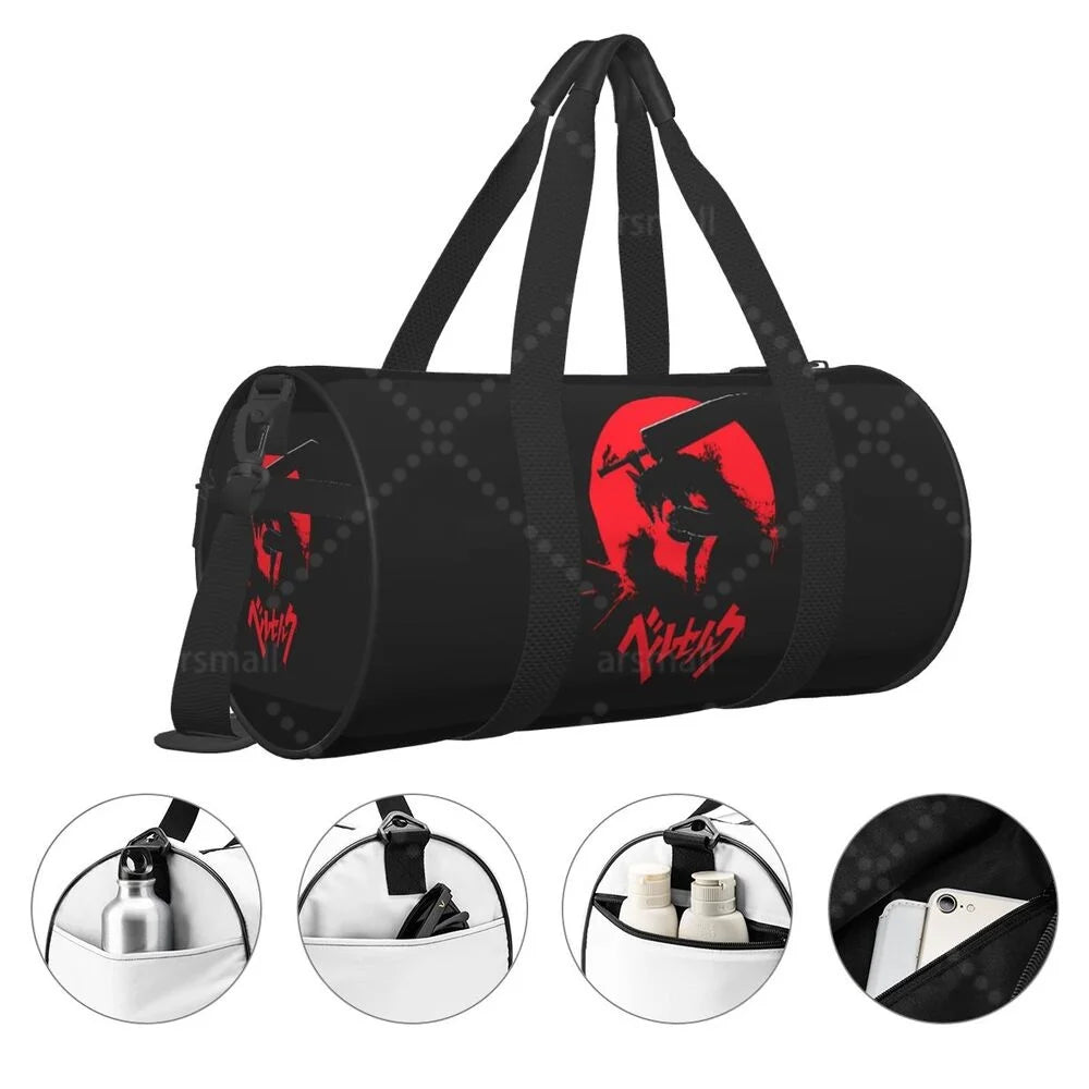 Apex Ritual – Anime Print Round Duffel Bag – Durable Outdoor Yoga Fitness & Travel Duffle Bag