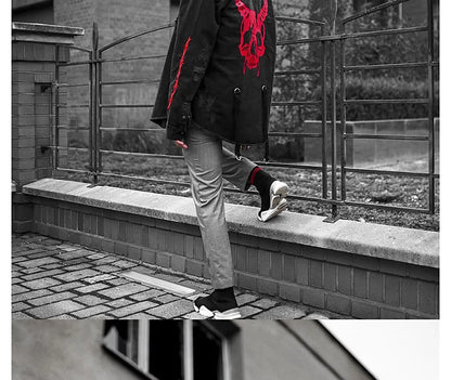 Apex Ritual – Gym Mens Denim Jacket – Fashion Motorcycle Jeans Jacket Casual Sports Fitness Coat