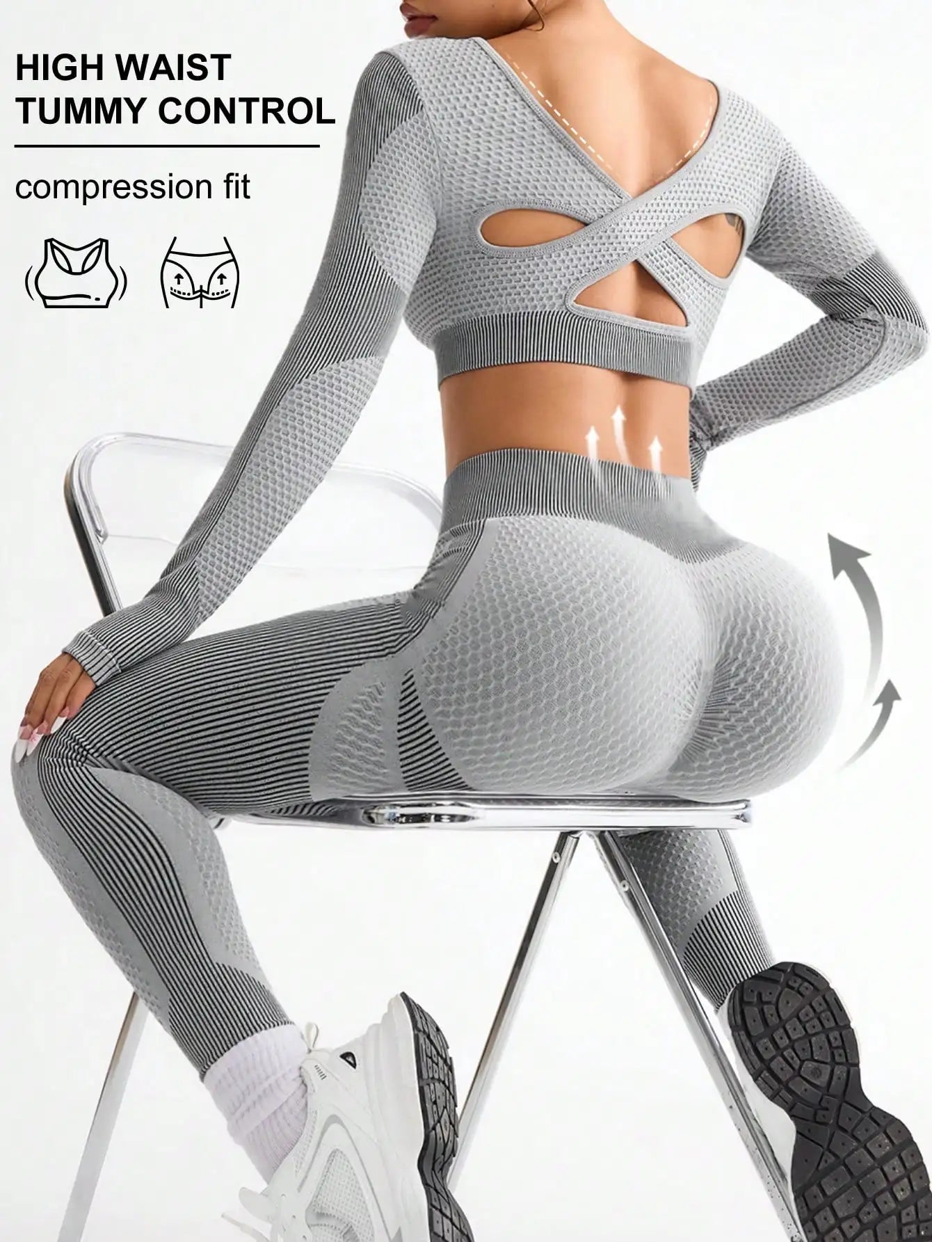 Apex Ritual – Women's 2-Piece Seamless Yoga Set – Bra & Leggings
