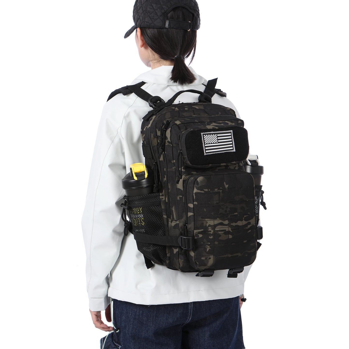 Apex Ritual – Tactical Molle Hunting Backpack 25L/50L – EDC Gym & Outdoor Hiking Rucksack with Bottle Holders