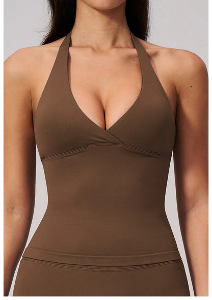 Apex Ritual – Summer Seamless Yoga Bras Women – Fitness Halter Sports Bra Gym Crop Top Shockproof