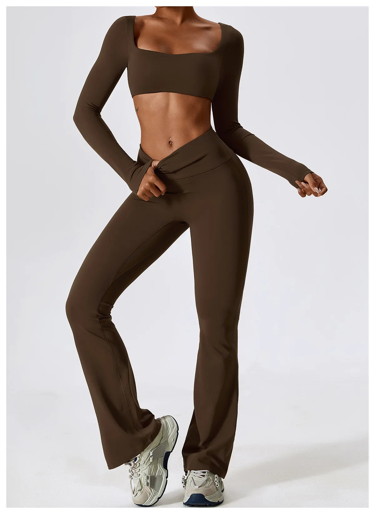 Apex Ritual – Yoga Set 2PCS Seamless Women Sportswear – Gym Legging Fitness Bra Crop Top