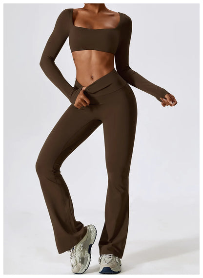 Apex Ritual – Yoga Set 2PCS Seamless Women Sportswear – Gym Legging Fitness Bra Crop Top