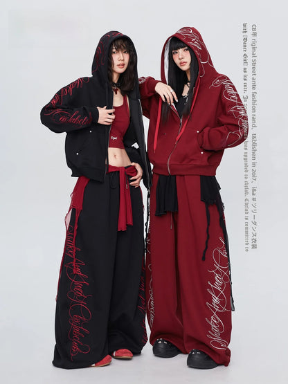 Apex Ritual – Gothic Thorn Body Set – Heavy Duty Hoodie & Sport Pants Women