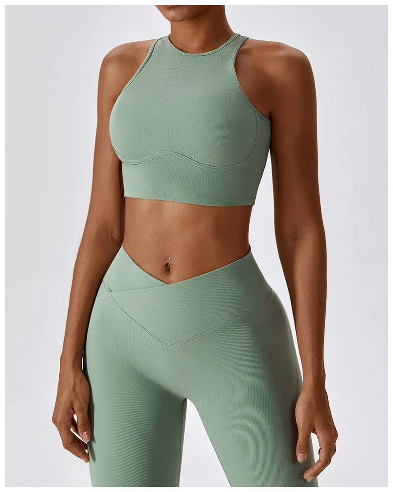 APEX RITUAL Women's High-Impact Sports Bra – Seamless Shockproof Support