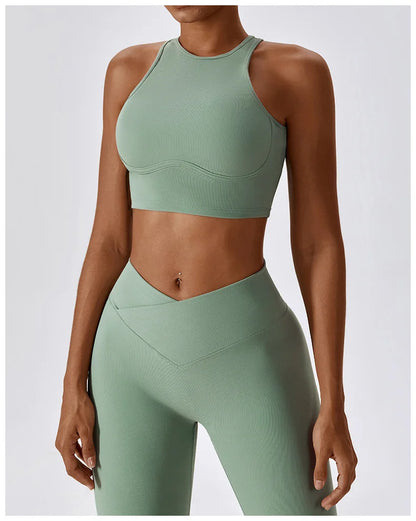 APEX RITUAL Women's High-Impact Sports Bra – Seamless Shockproof Support