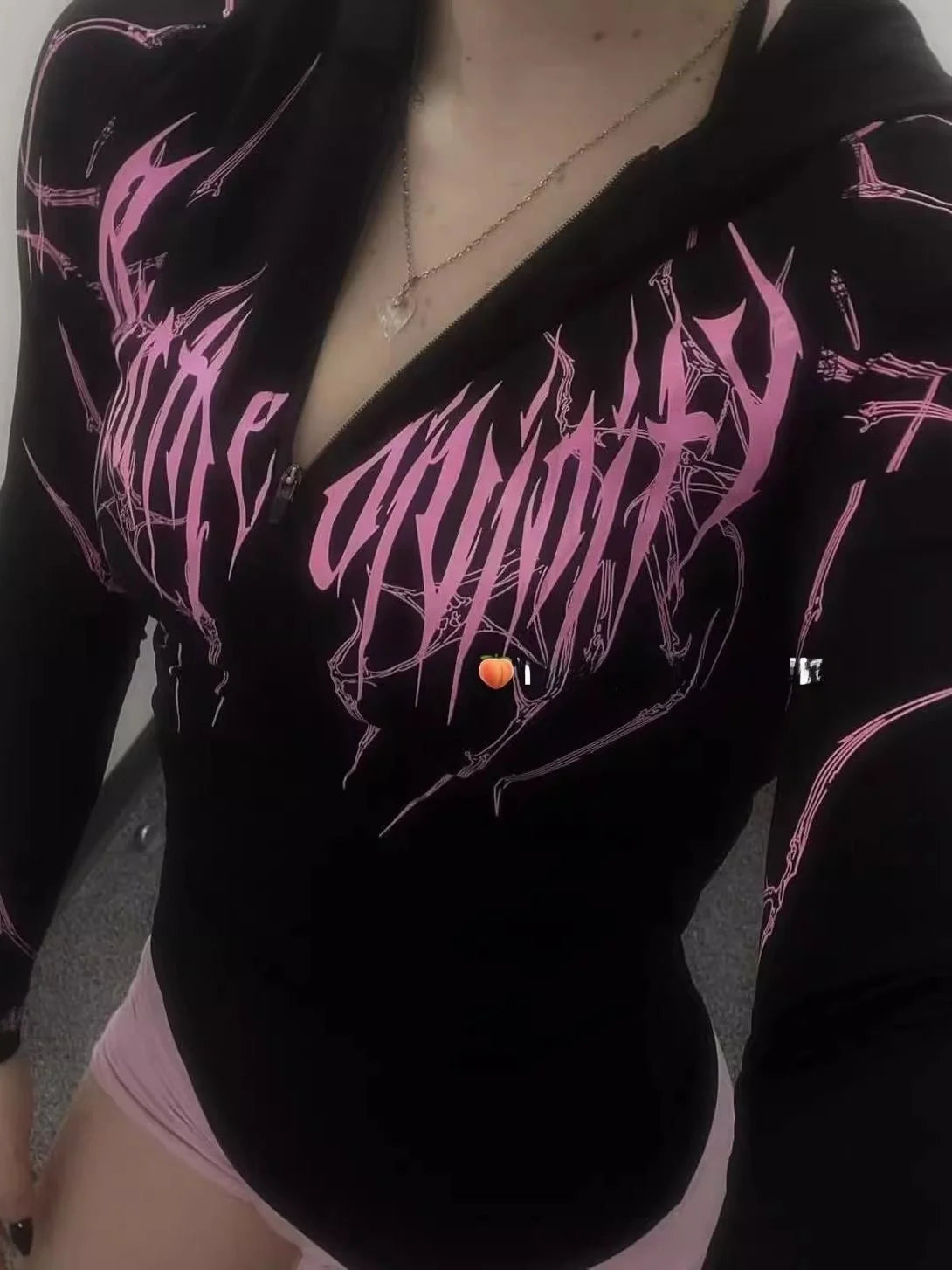 Apex Ritual – Women's Gothic Y2K Slim Zip-Up Hoodie – Quick-Dry Long Sleeve Punk Streetwear