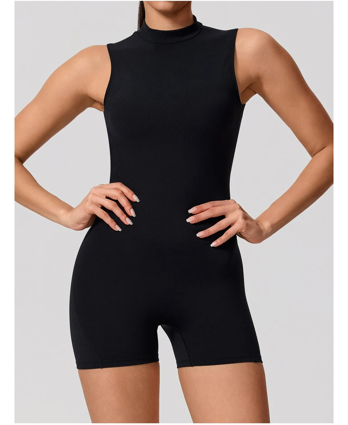 Apex Ritual – Sleeveless Yoga Bodysuit Women – High Stretch Push Up Fitness Jumpsuit