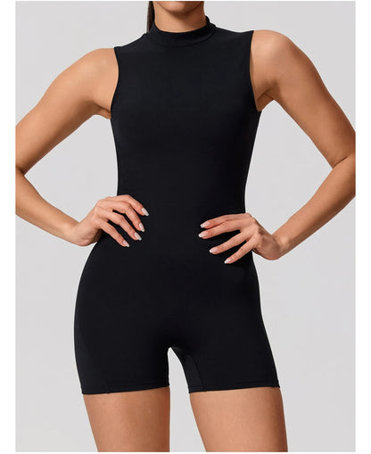 Apex Ritual – Sleeveless Yoga Bodysuit Women – High Stretch Push Up Fitness Jumpsuit