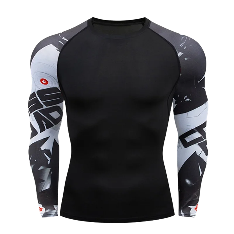 Apex Ritual – MMA Long Sleeve Rashguard – BJJ Muay Thai Compression Shirt Gym Boxing Jersey