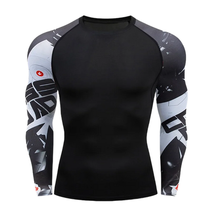 Apex Ritual – MMA Long Sleeve Rashguard – BJJ Muay Thai Compression Shirt Gym Boxing Jersey