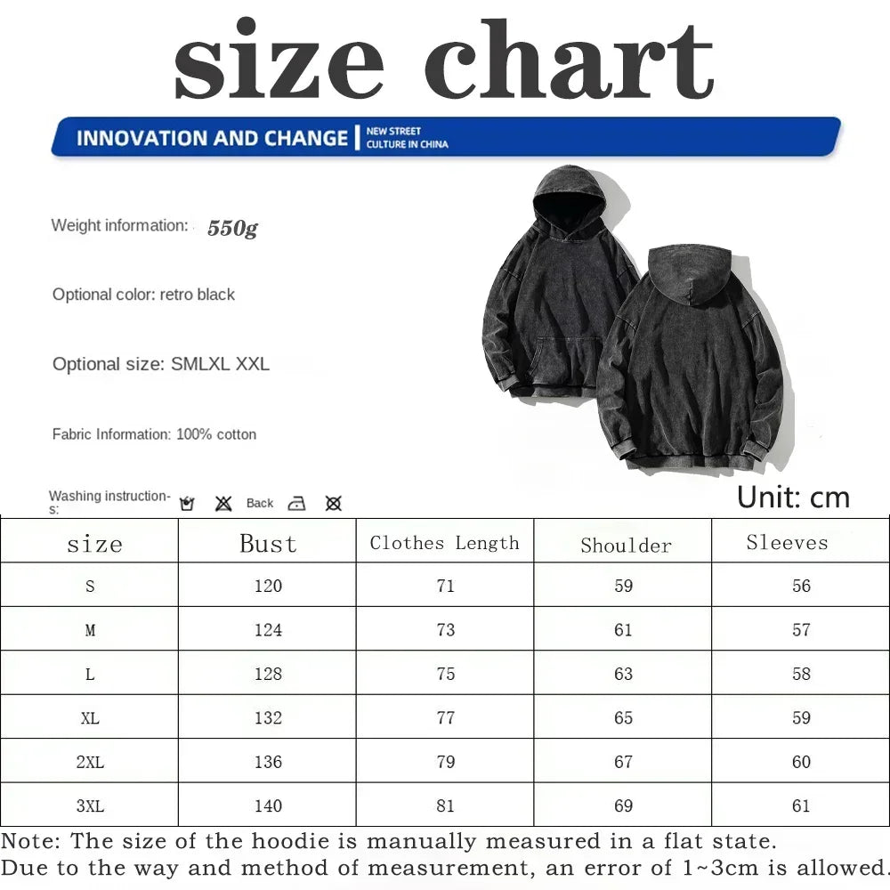 Apex Ritual – Men's Y2K Skull Print Oversized Hoodie – Vintage Hip Hop Pullover Sweatshirt