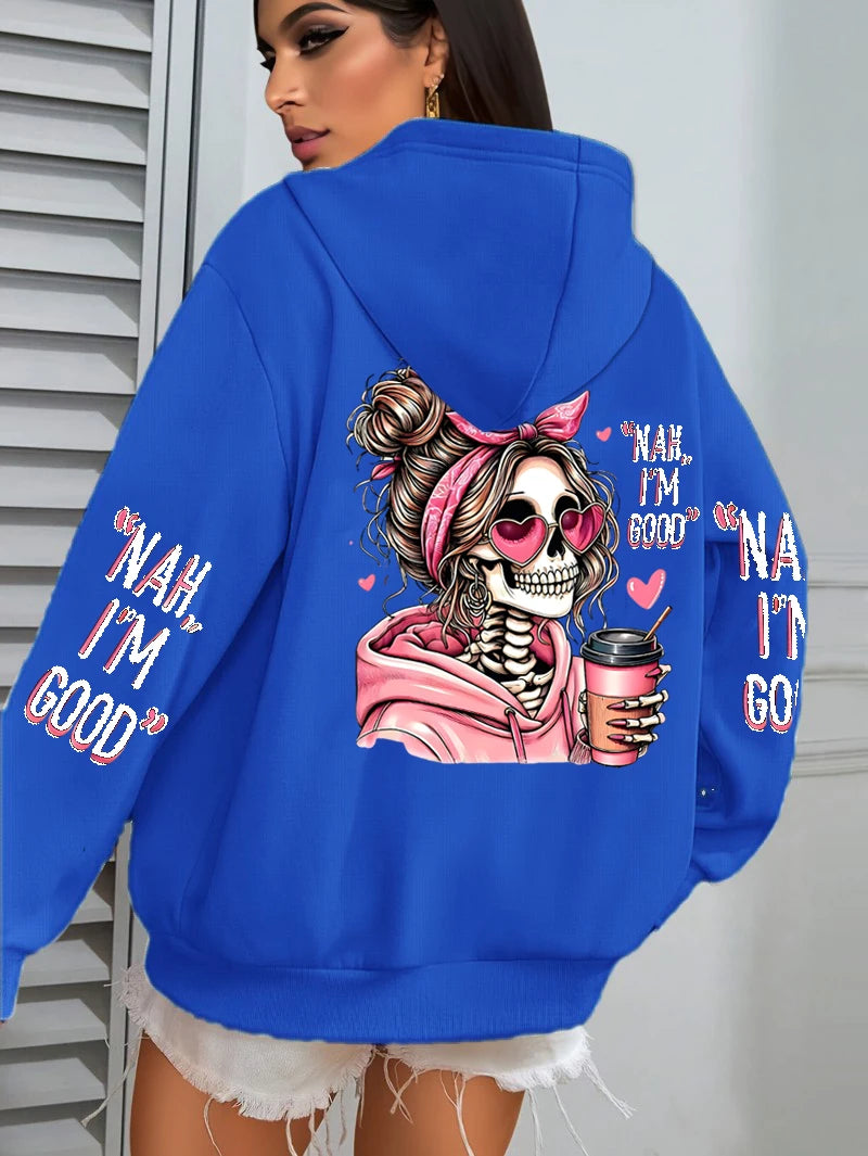 Apex Ritual Women's Graphic Hoodie – Loose-Fit Fleece Pullover