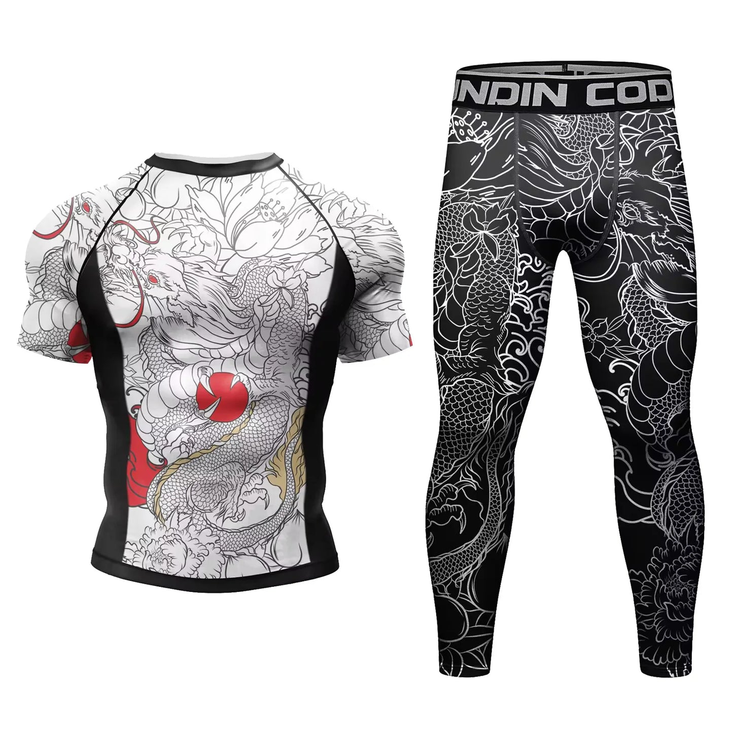 Apex Ritual No-Gi Compression Set – BJJ & Muay Thai Rashguard, Tee & Shorts
