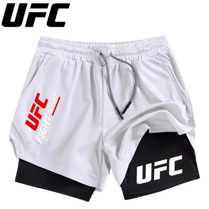 Apex Ritual – Men's 2-in-1 Fitness Running Shorts – Compression Lining with Phone Bag & Towel Ring