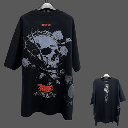 Apex Ritual – Anime Print Men's Crewneck T-Shirt – Loose Casual Fitness Training Cotton Tee